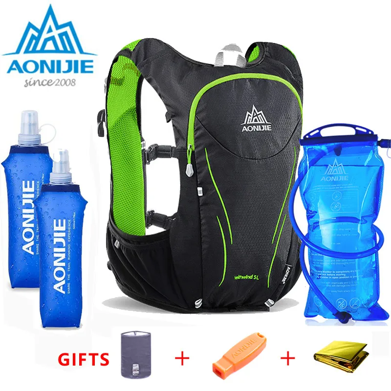 2018 AONIJIE Marathon Hydration Vest Pack for 1.5L Water Bag Cycling Hiking Bag Outdoor Sport Camp Running Backpack Men Women