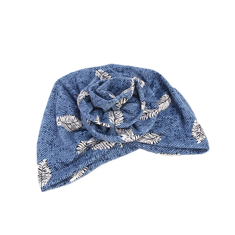 Богемная национальная шапка с цветочным рисунком Skullies Beanies, женская шапка на весну и осень, хлопковая шапка для женщин, шапка с помпоном, шапочка для химиотерапии