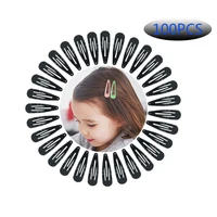 5cm mix solid color metal hairgrip girls snap hair clip for children baby clips hair accessories women barrettes clip pins bcc05