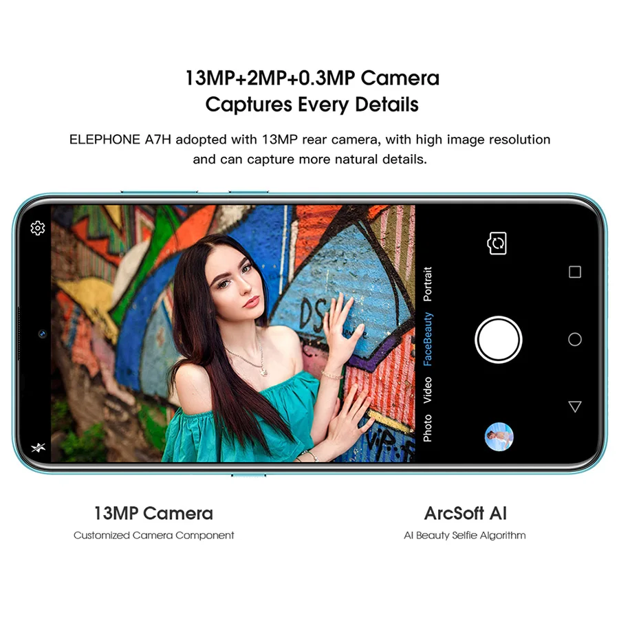 Смартфон ELEPHONE A7H Helio P23 4 Гб ОЗУ 64 ПЗУ 6 дюйма 8 ядер Android 9 0 3900 мАч быстрая зарядка