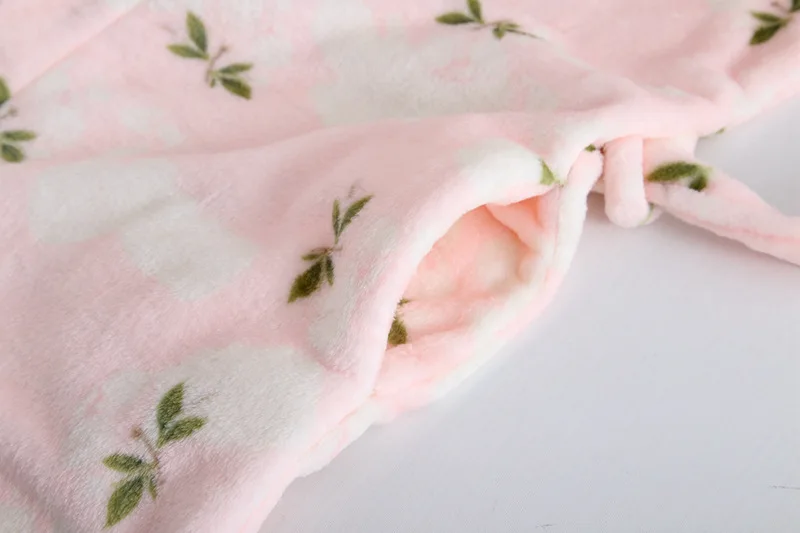 2020 New Year Robe Winter Thick Warm Female Bathrobe Flannel Pink Kimono Cute Nightgown Print Night Dress Casual Sleepwear | Женская