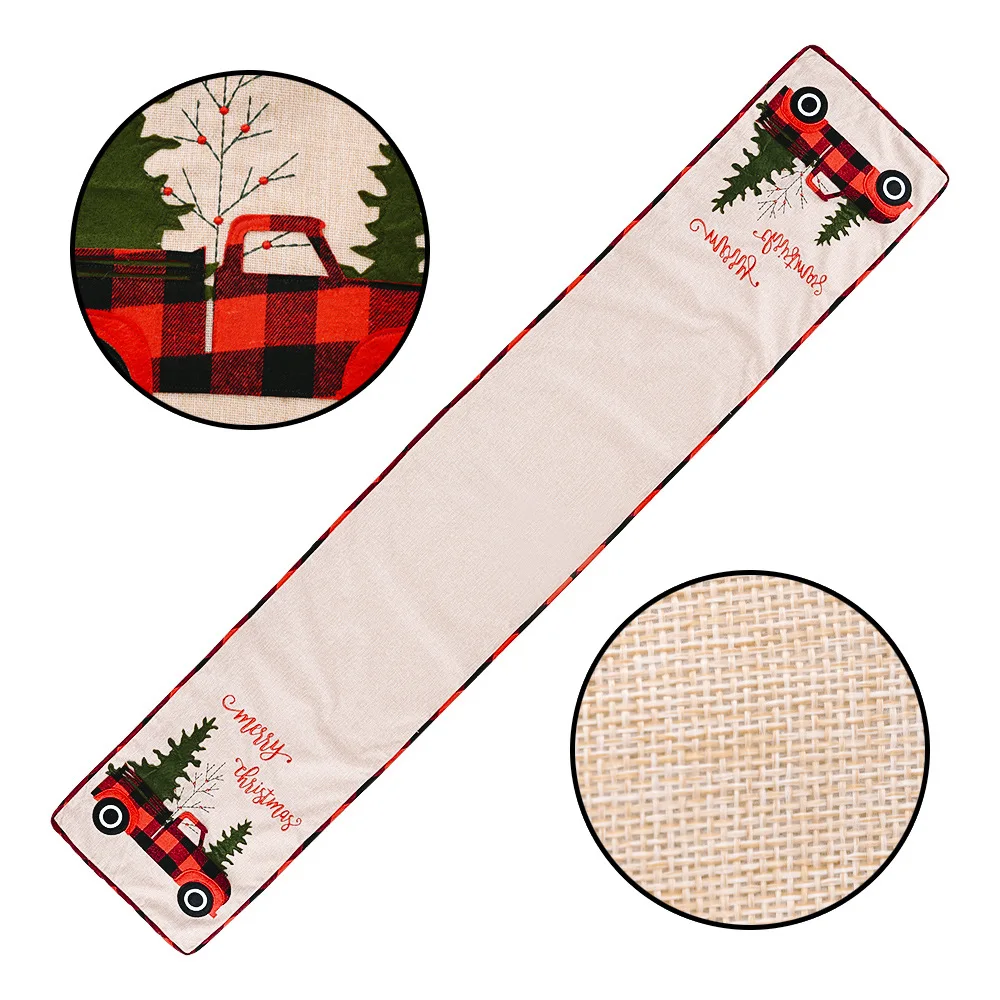 Christmas Table Runner Plaid for Thanksgiving Daily Decoration | Дом и сад