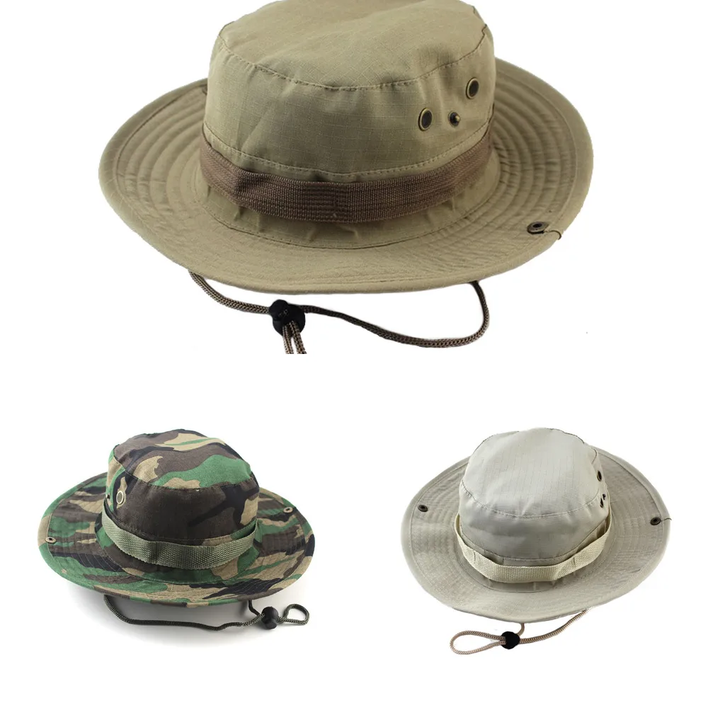 

Unisex Bucket Hats Jungle Military Camouflage Bob Camo Bonnie Hat Fishing Barbecue Cotton Mountain Climbing Hat