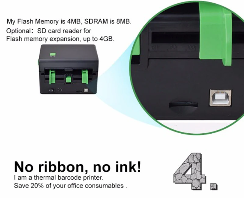ITPP072 высокое качество 108 мм 4 дюйма тепловой этикетки штрих-кода usb-порт для принтера доставки накладной логистики супермаркета бесплатное программное обеспечение