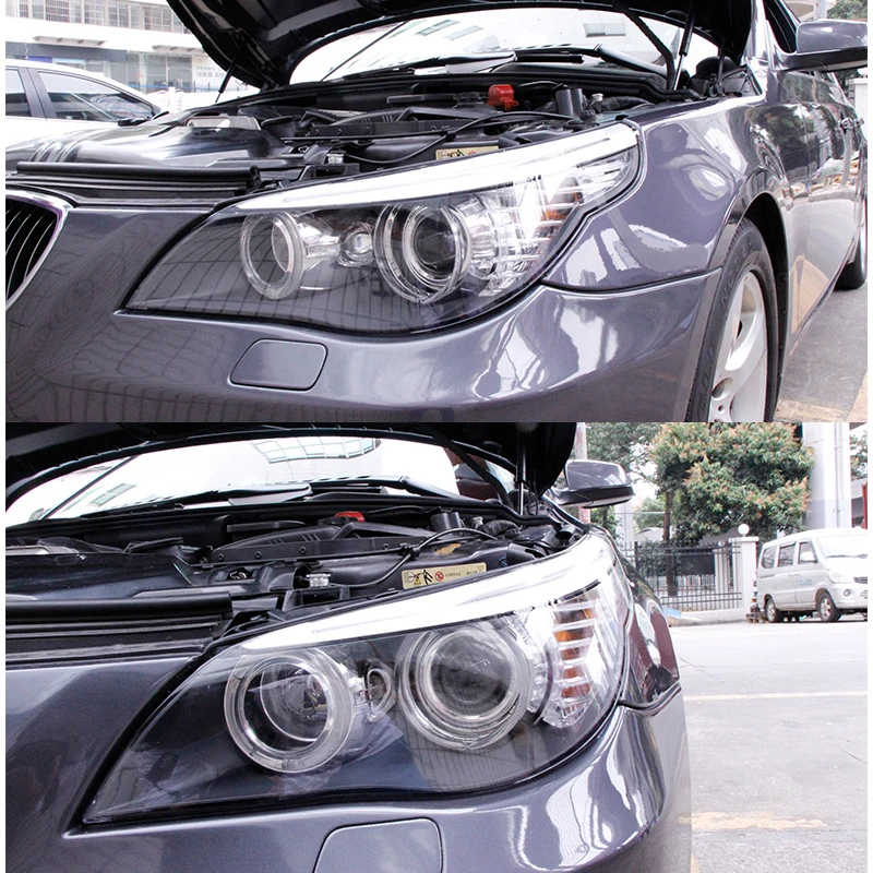 Автостайлинг для BMW E60 фары 2003-2010 523i 530i светодиодный ная фара DRL Hid Биксеноновые