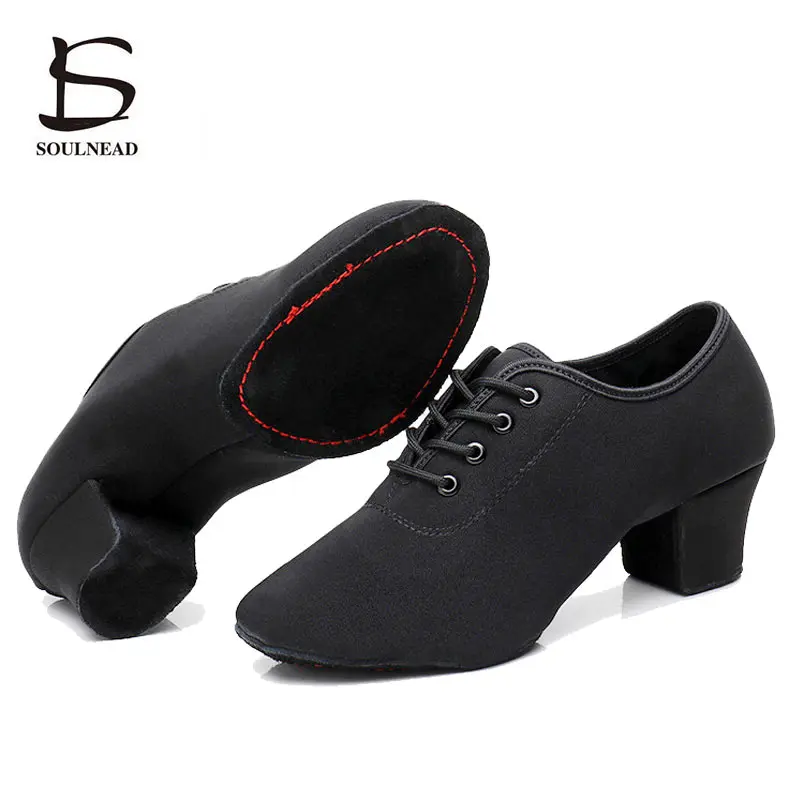 Jazz Latin Dance Shoes Women Salsa Tango Dancing Shoe Girls Lady's Black Size 34-42 Training Modern Woman Ballroom Dance Sneaker