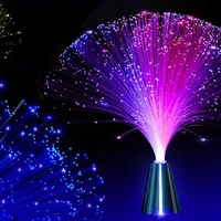 batteryusb powered fiber optic night light starry sky multicolor led interior decoration centerpiece holiday wedding lamp