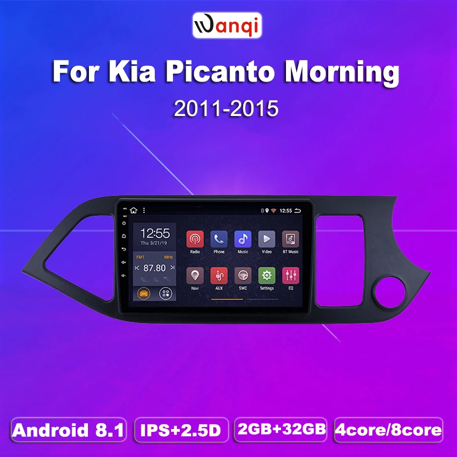2G ram 32G rom 9 дюймов android 8 1 автомобильный dvd-плеер для KIA Morning Picanto 2011-2015 Мультимедиа gps