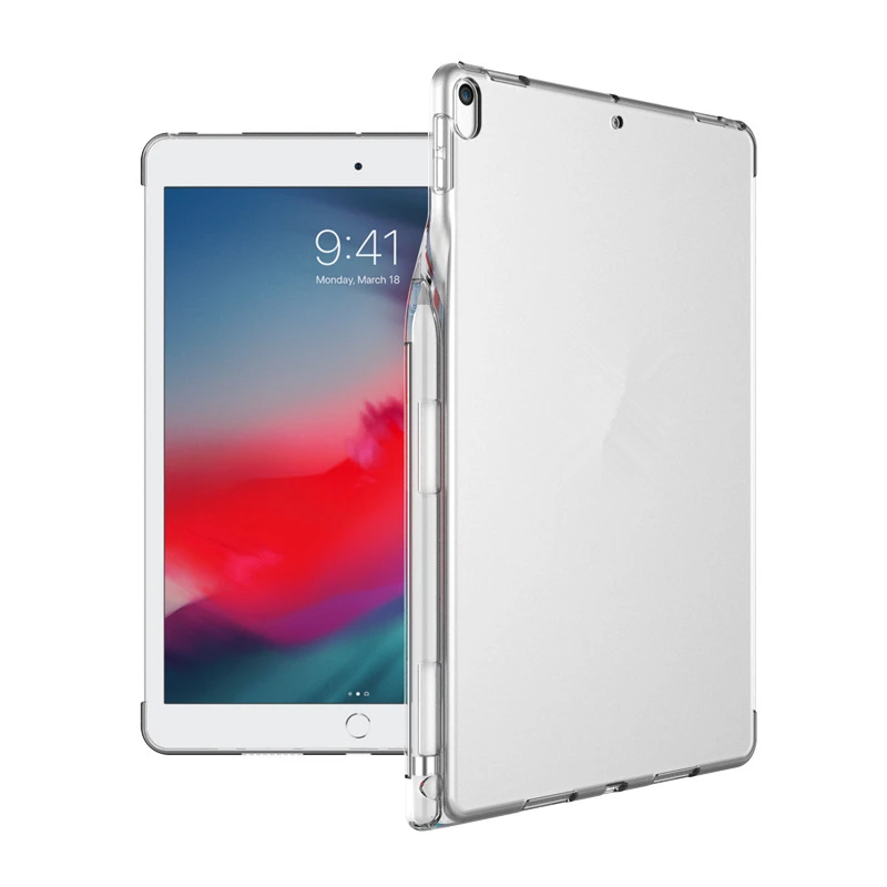 Прозрачный чехол для iPad Air 3 TPU силиконовый с держателем карандашей Pro 10 5 совместим