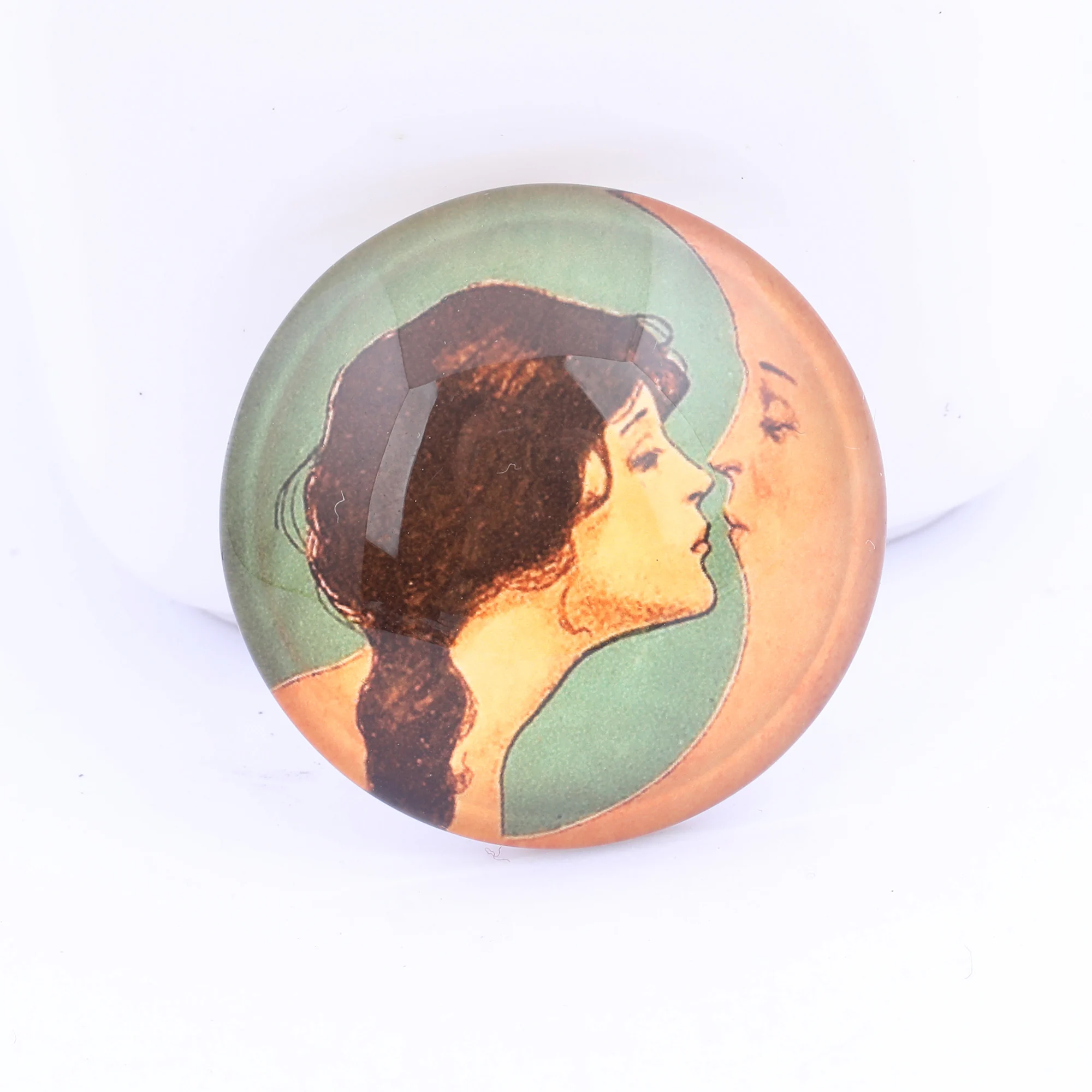 

moon kissing girl photo glass cabochon 12mm 14mm 16mm 18mm 20mm 25mm 30mm diy flatback for pendant jewelry making