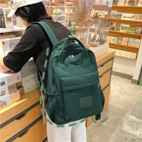 new style backpack ladies portable multifunctional backpack solid color ladies shoulder bag fashion campus school bag backpack
