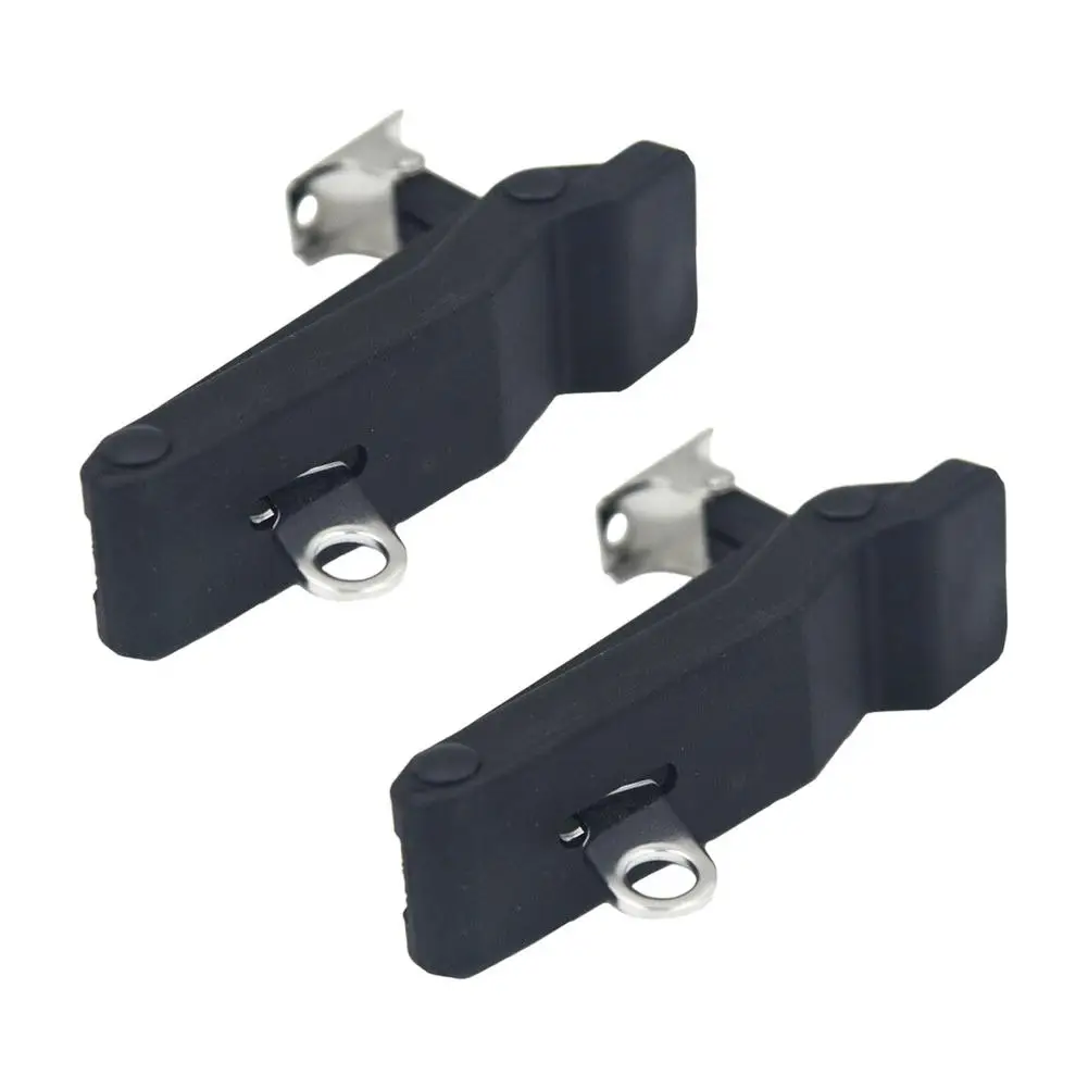 

2pcs Stainless Steel Rubber Hood Catch Flexible T-Handle Draw Latches With Brackets Fastener Hook For Vehicle Engine Accessory