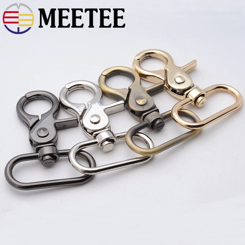 Металлическая сумка Meetee 2 шт. застежка для сумки Поворотный замок-карабин зажимы