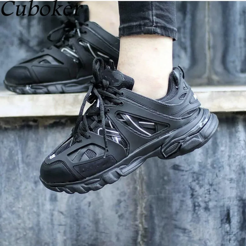 

2021 Brand Runway Men Daddy Shoes Thick Platform Sneakers Lace Up Male Loafers Spring Summer Walking Sports Trainer Men Shoes