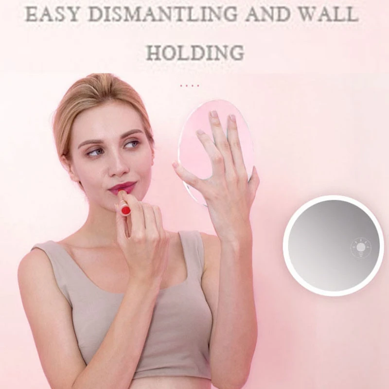 Светодиодный зеркало для макияжа светильник настольное Смарт Пресс Управление