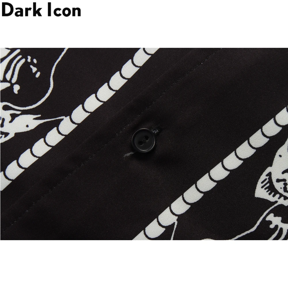 

Dark Icon Printed Polo Shirt Men 2021 Summer Streetwear Men's Shirts Short Sleeve