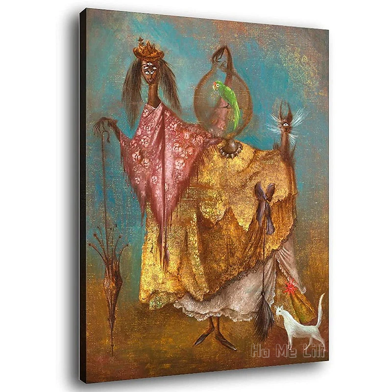 Абстрактный пейзаж аниме постер сюрреалистический художник Каррингтон холст