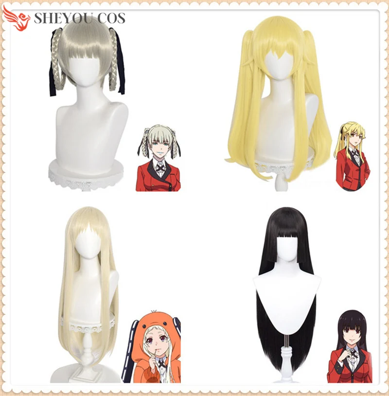 

Anime KAKEGURUI Yumemite Yumemi Cosplay Mary Saotome Meari Wig Yumeko Jabami Cos Yomoduki Runa Wig Momobami Kirari Cosplay Hair