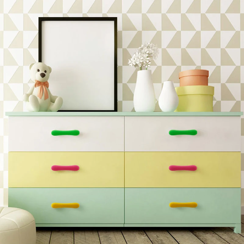 WV детские резиновые ручки для шкафа милый цветок звезда луна облако кухонные и