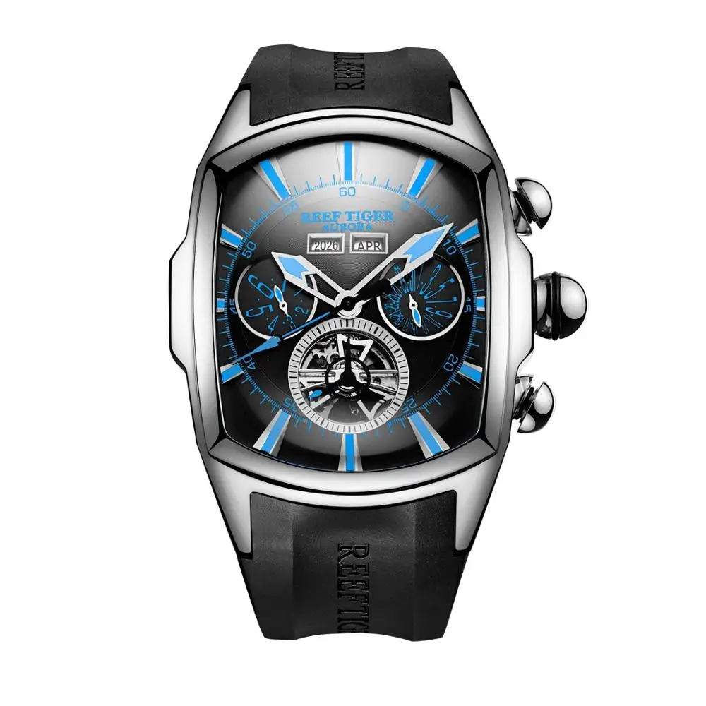 Мужские модные наручные часы мужские автоматические механические Reef Tiger