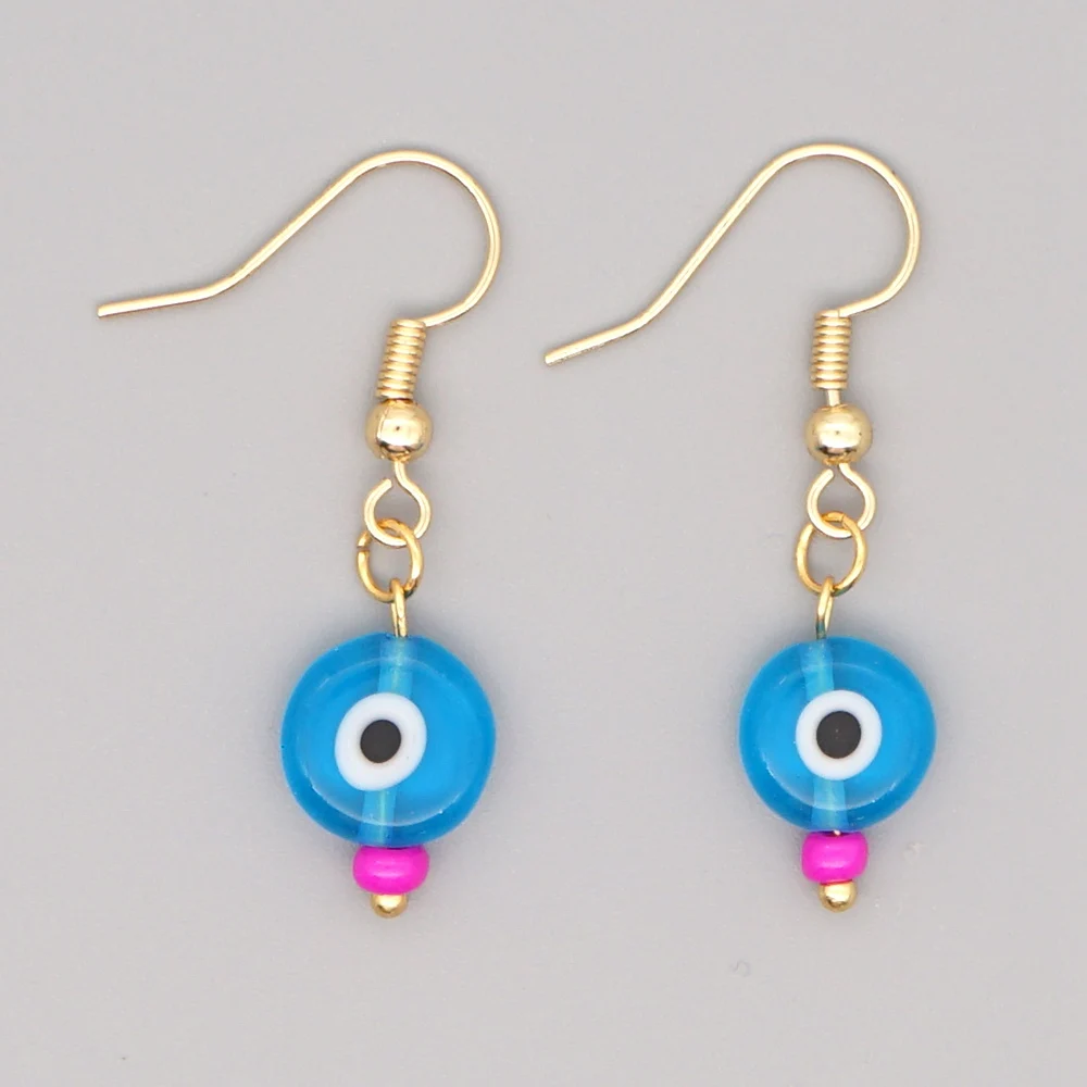 Go2boho 2020 New Arrival Women Handmade Jewelry Bead Evil Eye Earring Good Price Jewellery Boho Hanging Earrings | Украшения и