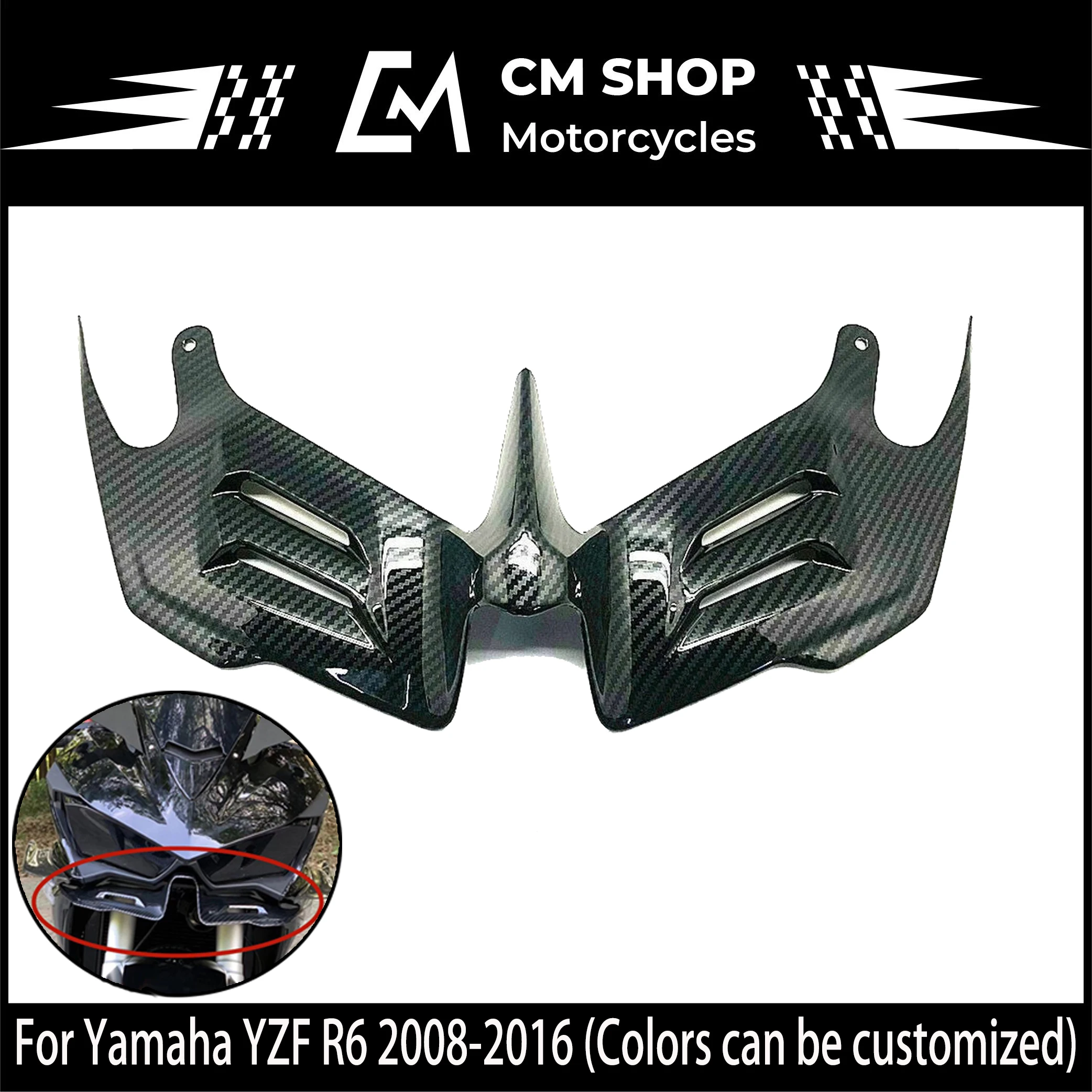 

Аксессуары для мотоциклов дизайн из углеродного волокна маленькие крылья аэродинамический чехол подходит для YAHAMA YZF R6 2008 2009 2015 2016
