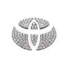 Эмблема рулевого колеса автомобиля, 3D наклейка, Алмазный логотип автомобиля, украшение, кольцо, аксессуары для интерьера автомобиля для Toyota, BMW, Infiniti, Lexus