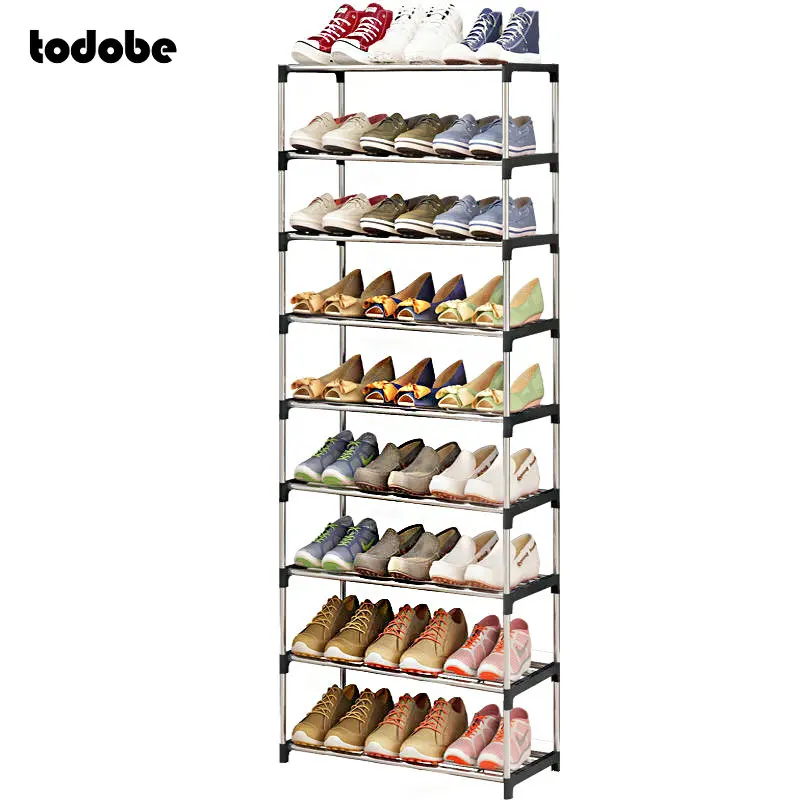 Multilayer Shoe Rack Easy to Install Iron Shelf Entryway Organizer Space Saver Waterproof Dustproof Cabinet | Мебель