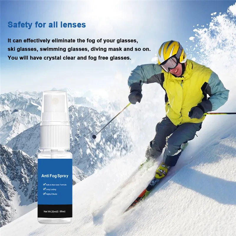 

Anti Fog Spray for Glasses Safe for All Lenses Defogger for Safety Glasses Mirrors Windows Swim Goggles Eyeglass Lens TT