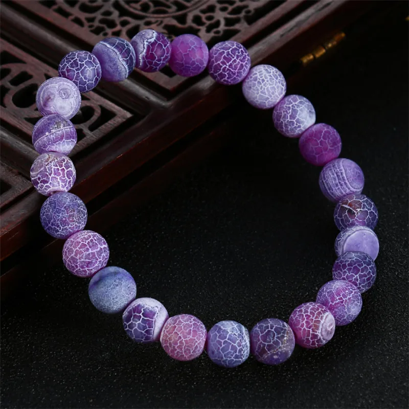 Цветные бусины выветриваемые браслеты из натурального камня для йоги женщин и