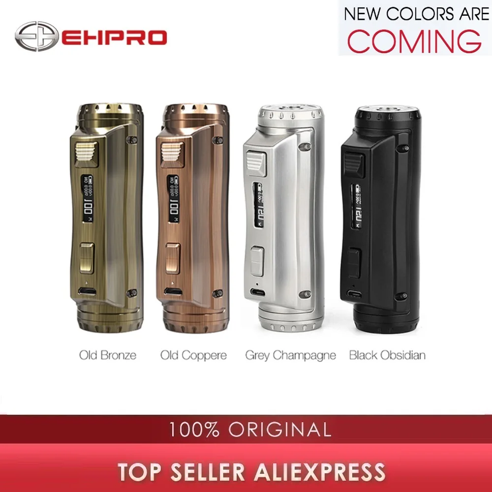 Новейший Ehpro Cold Steel 100 120W TC Box MOD с 0 0018 S ультратонкой скоростью зажигания от батареи