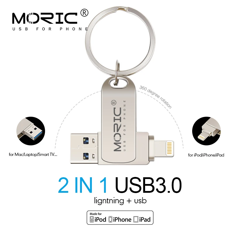 

IOS Flash Drive 128GB for iphone iPad Photo stick USB 3.0 Pen Drive 64GB 32GB 256GB USB C Flash USB