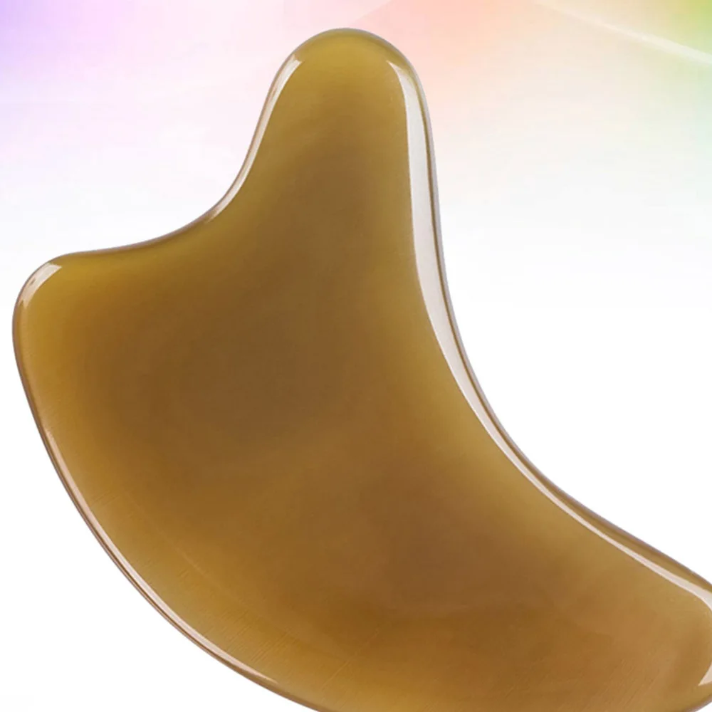 

1Pc 4mm Ox Horn Scrapping Piece Face Neck Massager Traditional Scraping Board Beauty Tool for Adults