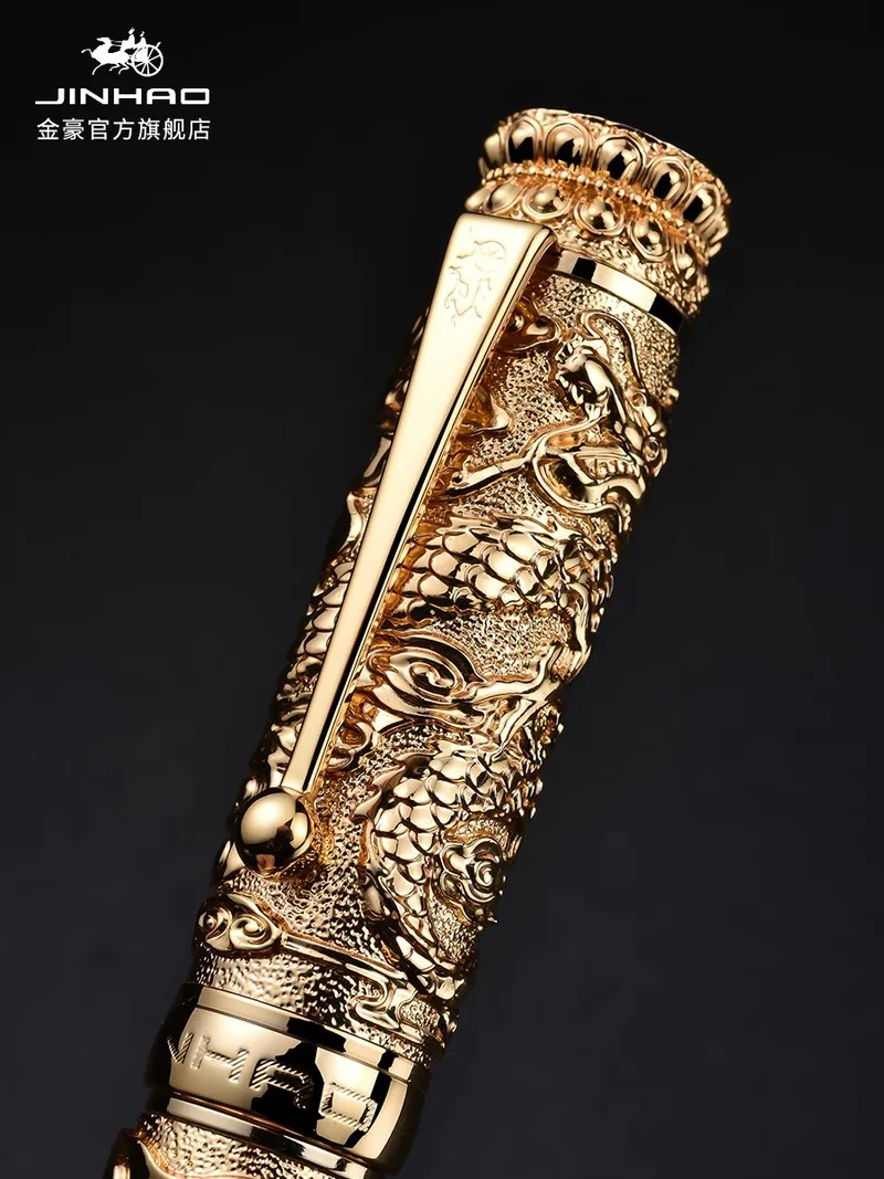 Luxury Jinhao All Golden Metal Fountain Pen Exquisite Collection Ink Gift Business Office |