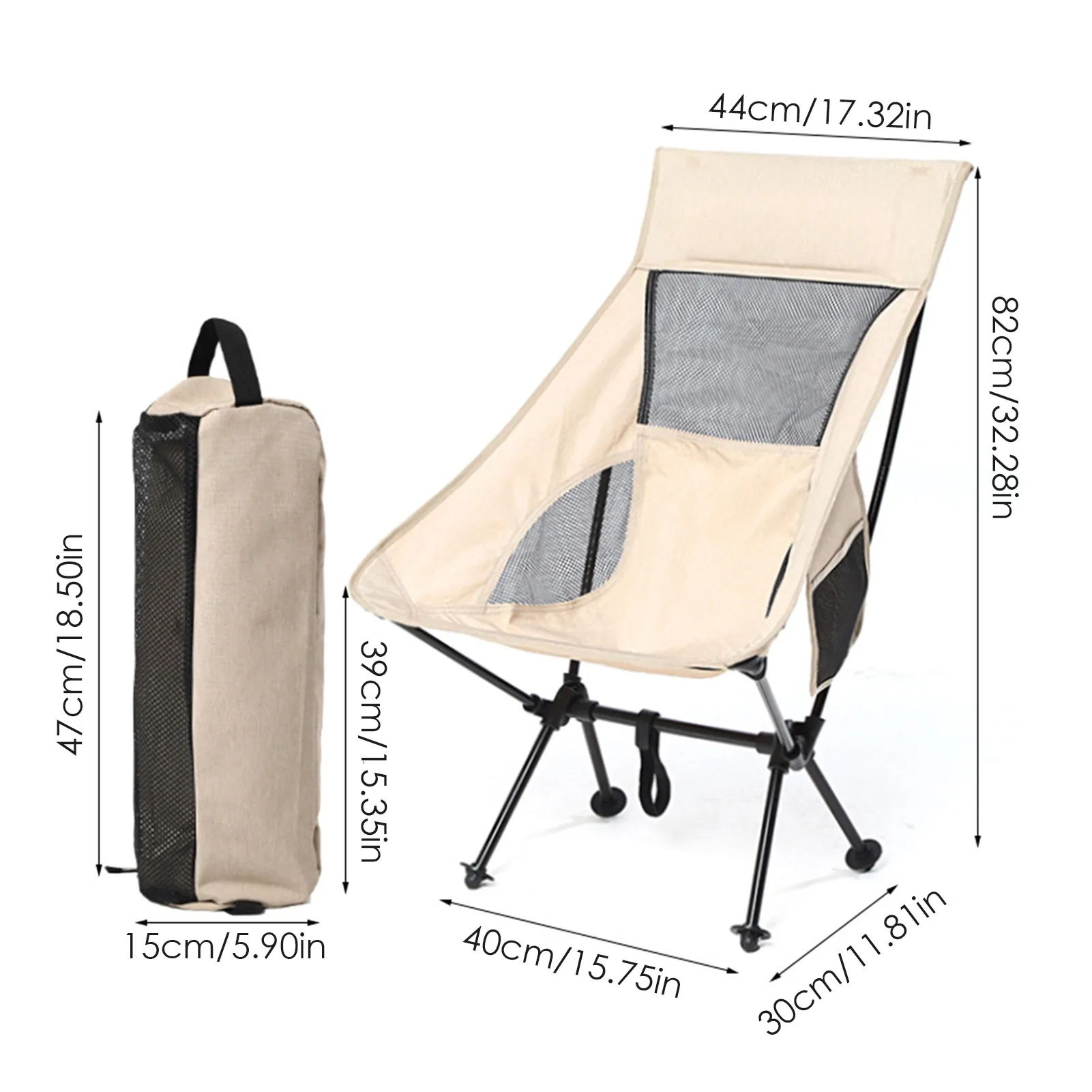 

Ultralight Outdoor Folding Camping Chair Picnic Hiking Travel Leisure Backpack Foldable Beach Moon Chair Fishing Portable Chair