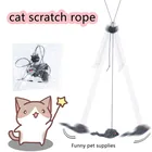 Выдвижной подвесной Тип двери палка для игры Когтеточка для кошек веревка Мышь забавная игрушка для кошек кошка палка для домашних животных, аксессуары для домашних животных