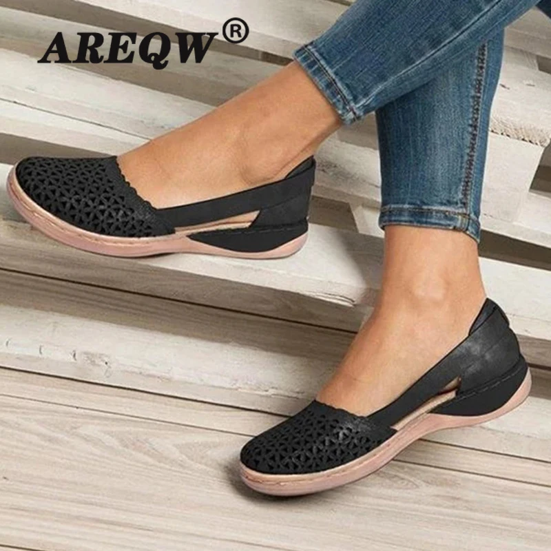 Летние женские ортопедические сандалии на танкетке Женская офисная обувь