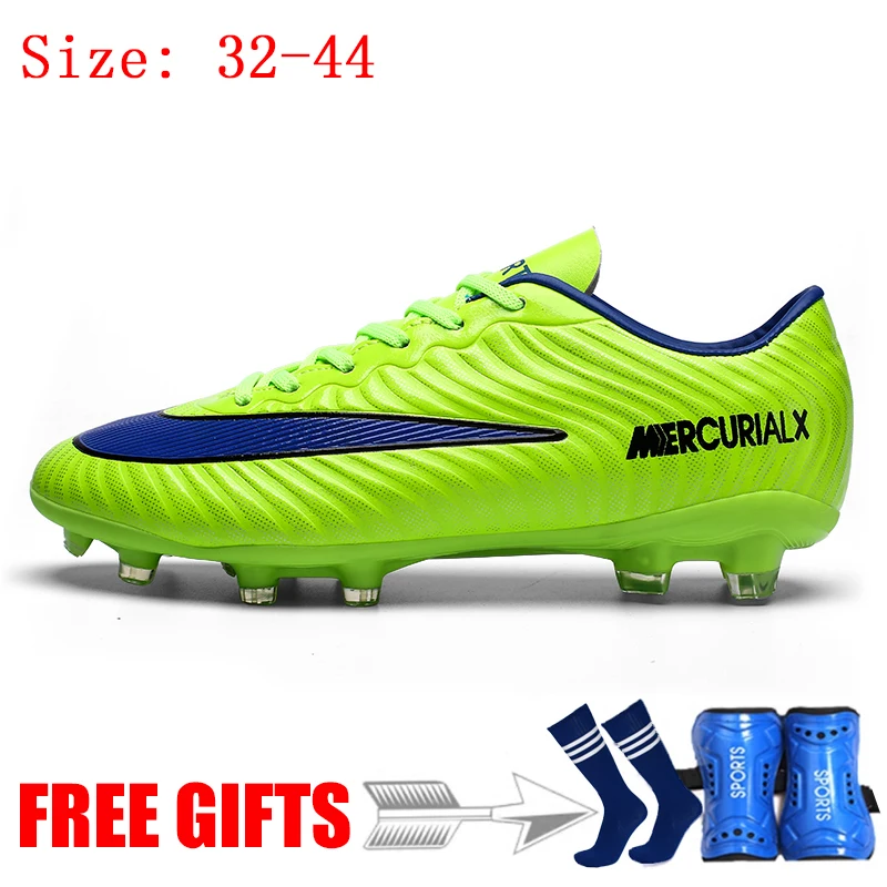 

Men's Blue FG Firm Ground Sole Outdoor Football Boots Shoes Soccer Cleats