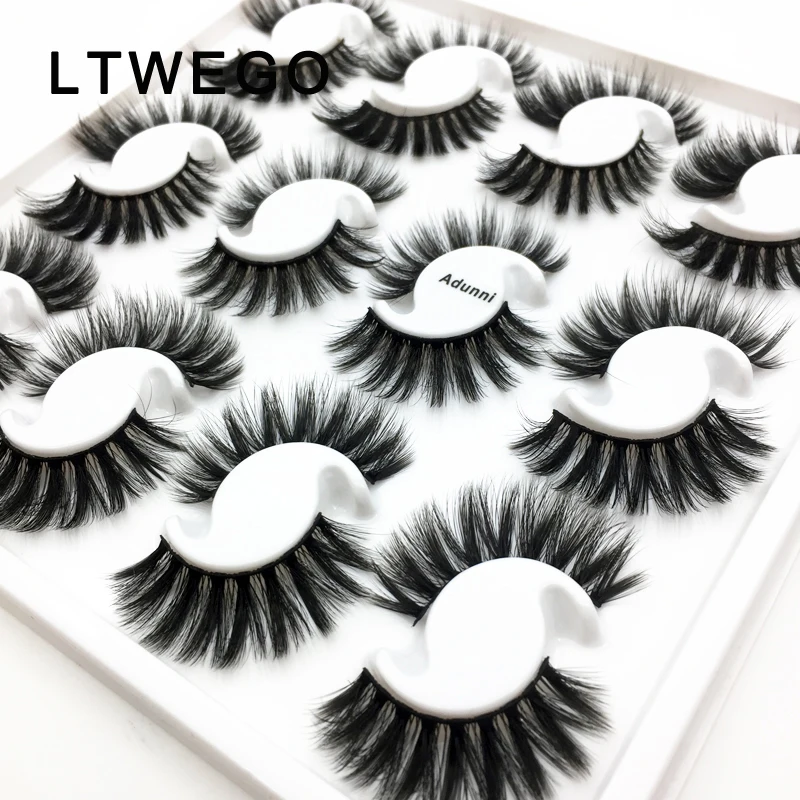 LTWEGO 5/12 пар 3d норковые ресницы мягкие пушистые накладные натуральные длинные