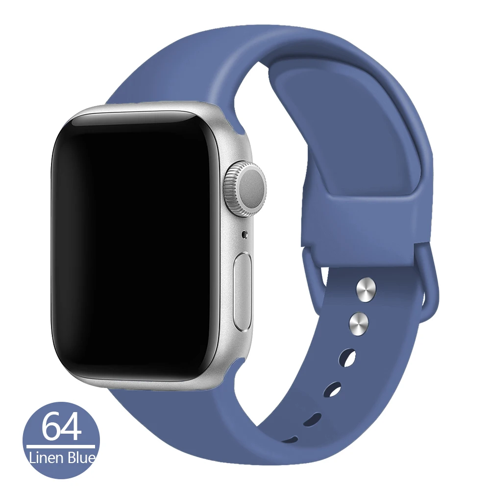 

Silicone strap For Apple Watch band 44mm 40mm 42mm 38mm 40 44 mm 3 4 5 6 se correa watchband bracelet iWatch series 7 41mm 45mm