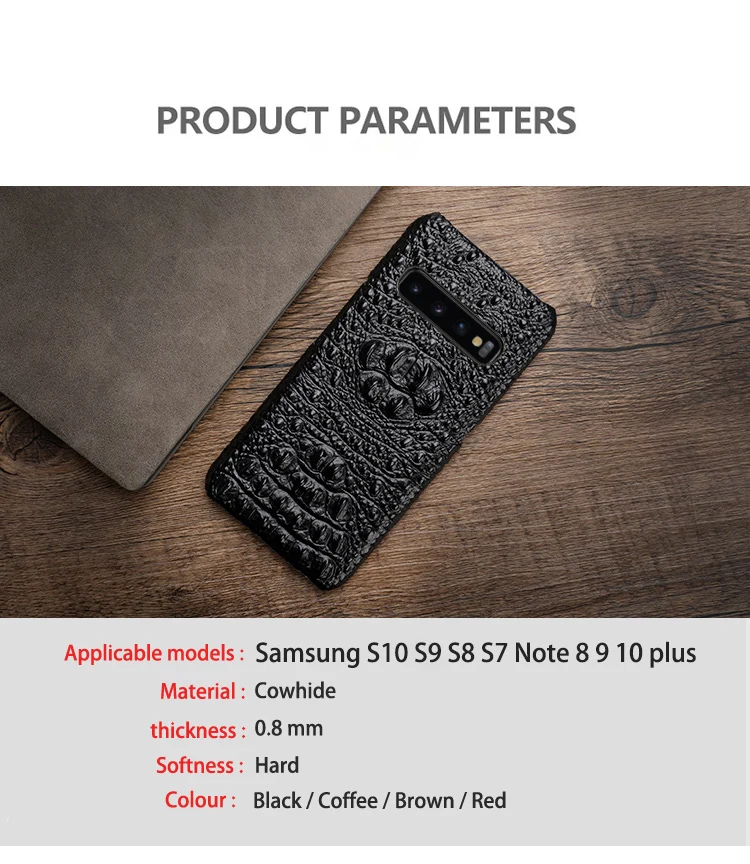 Чехол для телефона для samsung S6 S7 край S8 S9 S10 Plus Note 8, 9, 10 и узором «крокодиловая кожа» чехол для A20 A30 A50 A70 A5 A7 A8 чехол