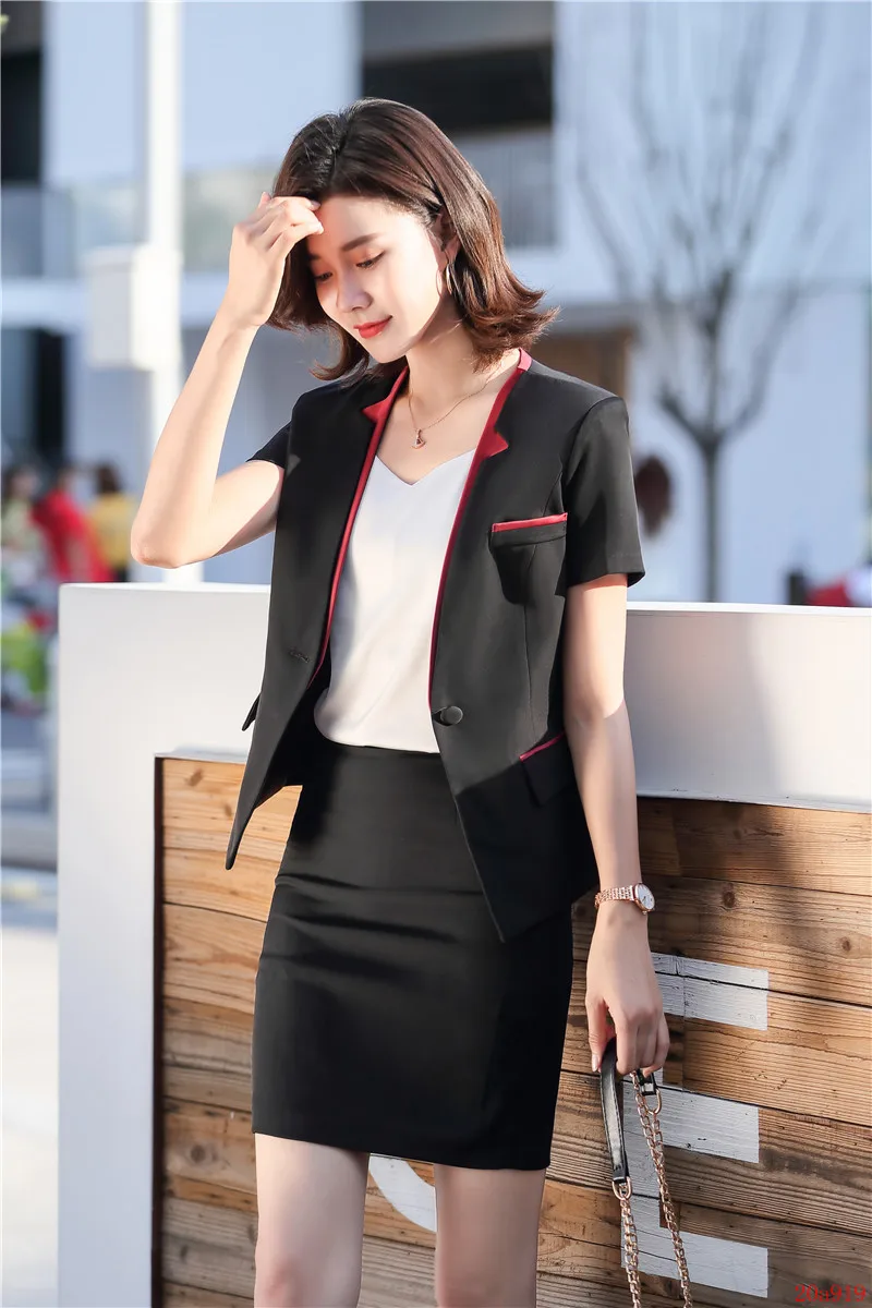 Женский деловой костюм с юбкой и жакетом летний серый пиджак Офисная форма новый