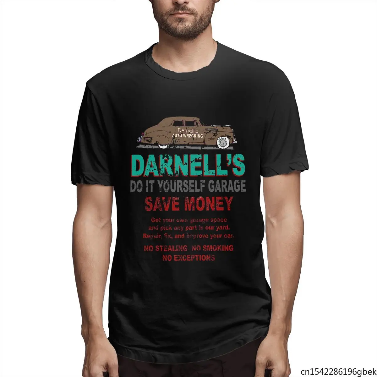 Мужская футболка Darnell's Auto Wrecking Essential Car Culture|Мужские футболки| |