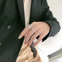 fashion irregular ring hollow circle open finger ring for women minimalist twisted jewlery party birthday gift wholesale