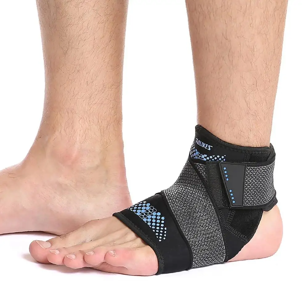

1pc Sport Ankle Brace Protector Adjustable Anti-sprain Compression Feet Support Wrap Bandage Protection With Strap