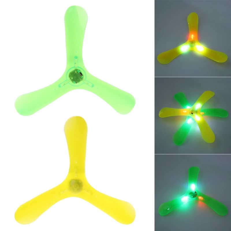 

Boomerang Luminous Flying Toys Outdoor Park Saucer Funny Game Children Sports Y4UD