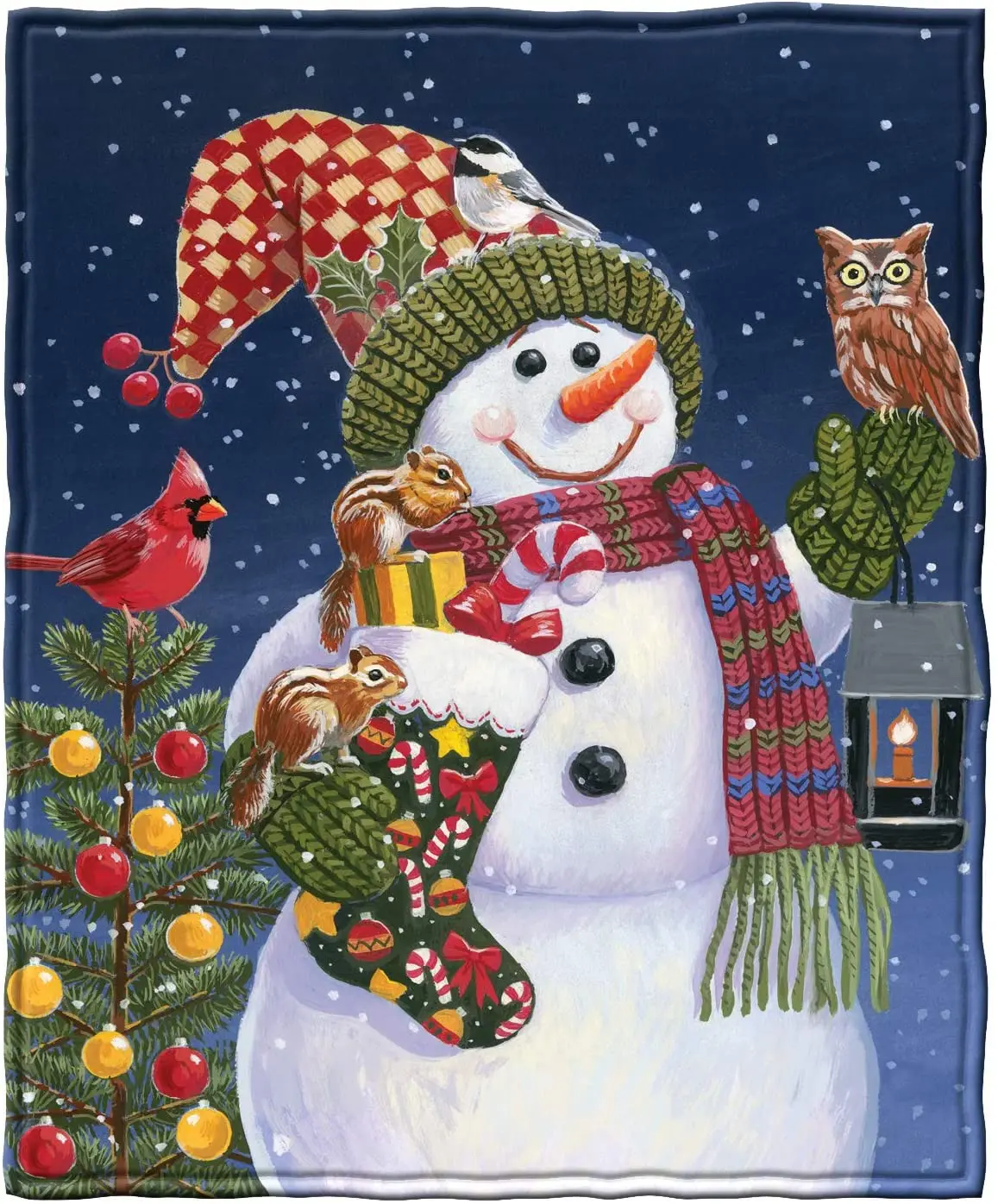 

Snowman and Friends Super Soft Plush Fleece Throw Blanket
