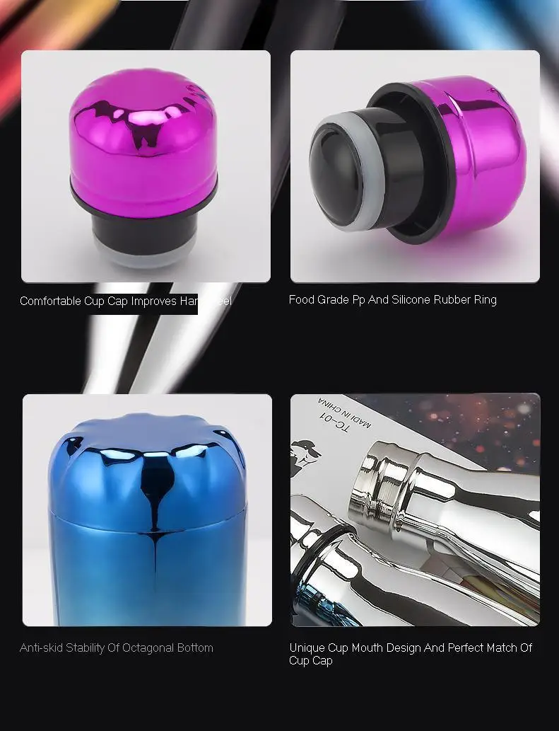 Оригинальное Гальваническое постепенное изменение цвета колы из нержавеющей стали бутылки для воды бутылка для напитков Вакуумная чашка Подарочная чашка для использования на ходу бутылки