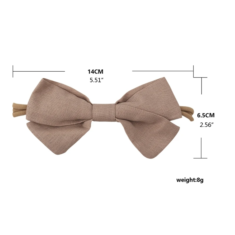 

Newborn Baby Elastic Headband Sweet Linen Bow Knot Stretchy Hair Band Toddler Infant Kids Decorative Hair Accessories