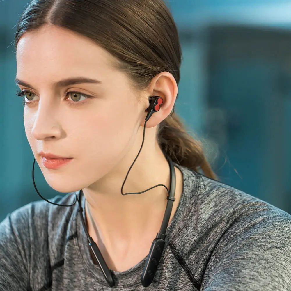 Беспроводные Bluetooth наушники FBYEG с двойным задним басом спортивные четыре